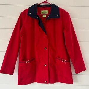 Mackintosh New England Red Navy Jacket Women’s‎ Medium Equestrian Style Coat